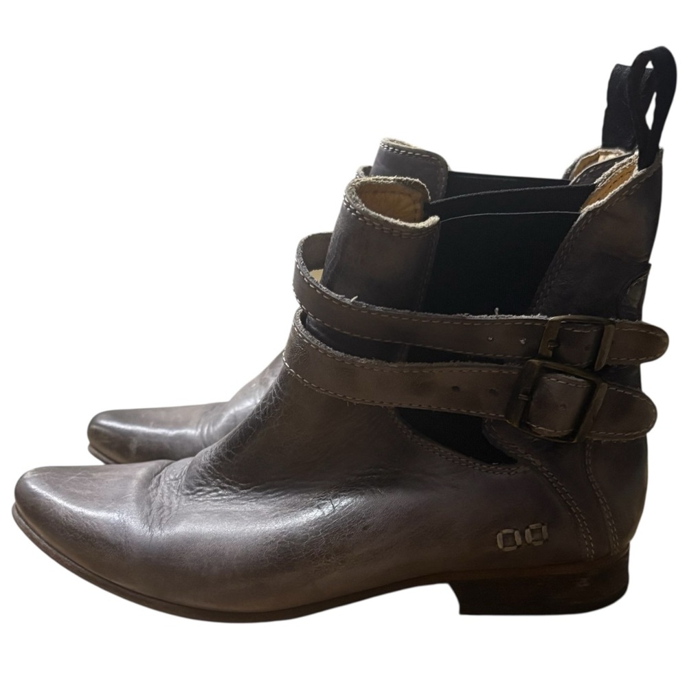 BED STU Ravine Distressed Leather Ankle Boots in Gray Size 7.5 - QUIET LUXURY!!! - Picture 8 of 13
